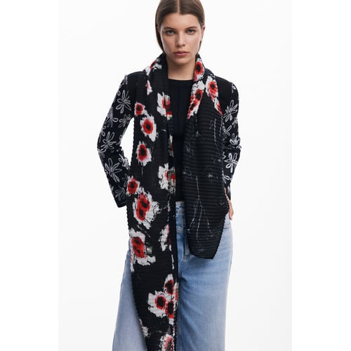Foulard De Poche Vintage Tergal Noir Et Rouge - Format 21x22.3 Cm - Neuf Avec étiquettes - Accessoire Homme