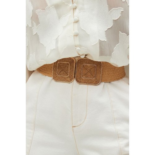 Ceinture large raphia outlet