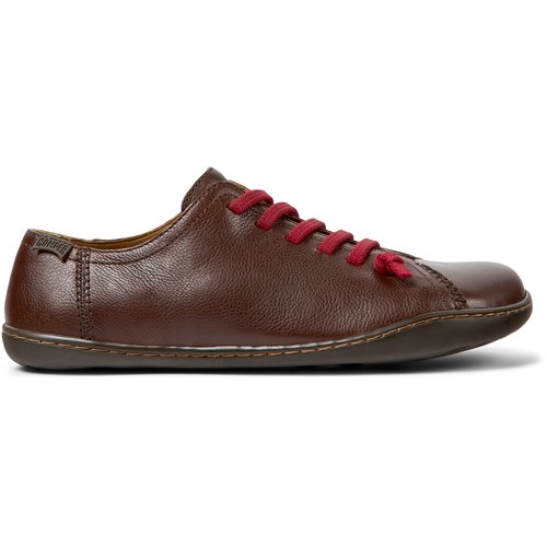 Baskets a lacets elastiques cuir peu cami marron Camper La Redoute