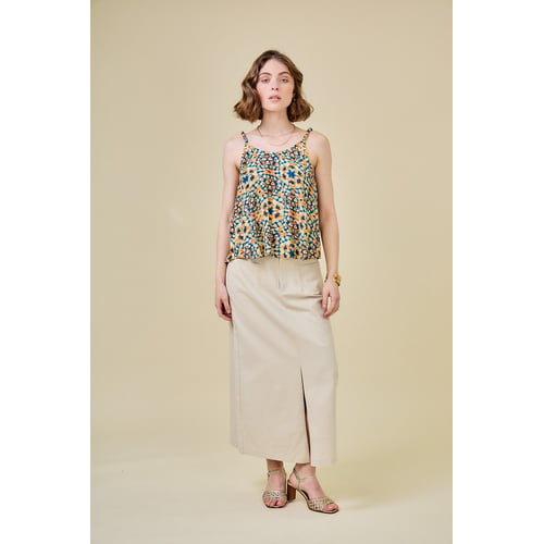 Débardeur Chemisier Femme Motif Floral - Taille S, Coton - Occasion Très Bon état - Style Basique Et Féminin