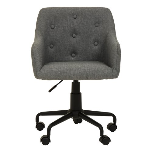 Buttoned tufted office swivel chair grey So home La Redoute