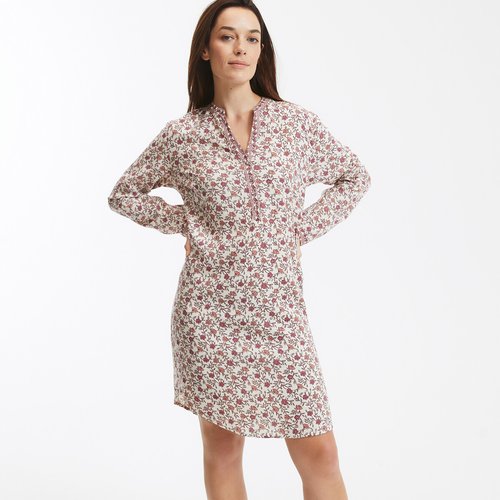 Printed long sleeve nightdress floral print La Redoute Collections La Redoute