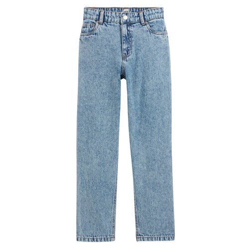 Mom jeans double stonewashed denim La Redoute Collections La Redoute