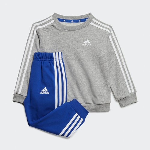 Ensemble 2 pieces sweat jogging en molleton bleu gris Adidas Sportswear La Redoute