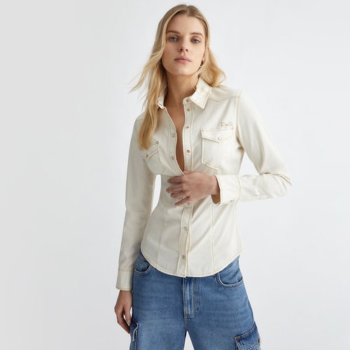 Chemise en denim blanc laine Liu Jo La Redoute
