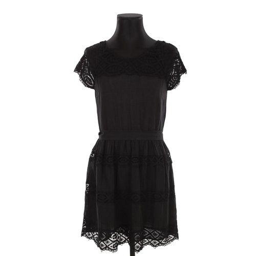 Robe en coton tres bon etat noir Sandro La Redoute