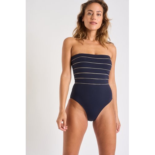 Maillot de bain 1 piece leonie acerola bleu marine Livia La Redoute
