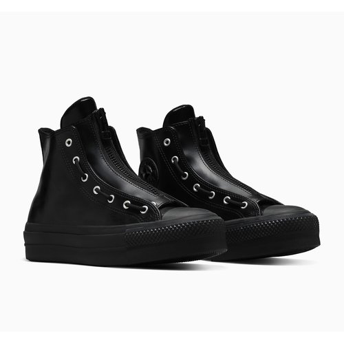 Black converse extra high tops sales
