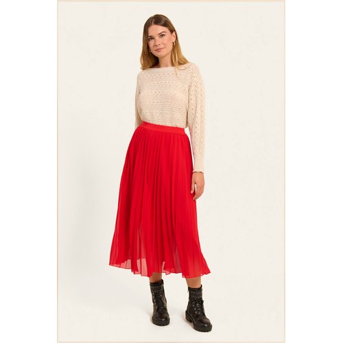 Jupe midi plissee plisse Naf Naf La Redoute