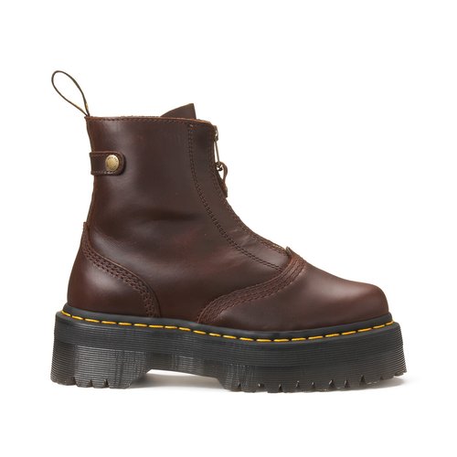 Bottines cuir zippees jetta sendal marron fonce Dr. Martens La Redoute