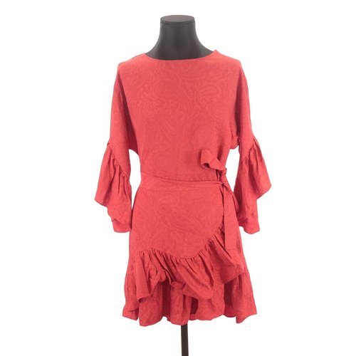 Robe longue maje rouge on sale