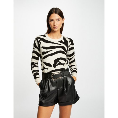 Pull manches longues imprime zebre beige noir Morgan La Redoute
