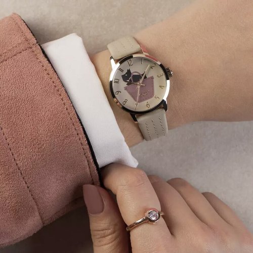 Gypsum soft leather strap dog in bag watch beige Radley London La Redoute