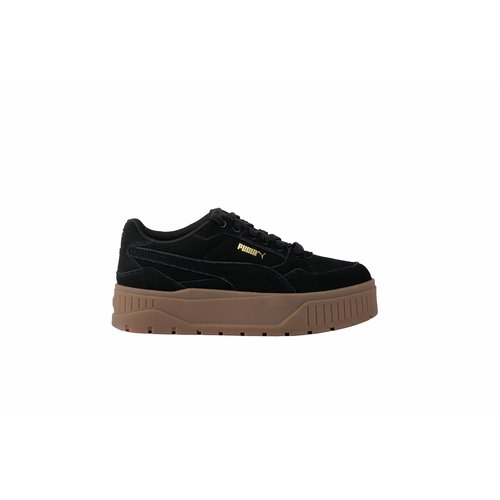 Puma platform trace sneakers in black with gum sole clearance