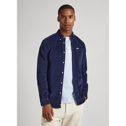 Chemise en velours Pepe Jeans bleu marine La Redoute
