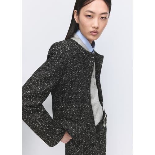 Veste Noire Mango Pour Femme Taille 38 - Occasion Très Bon état