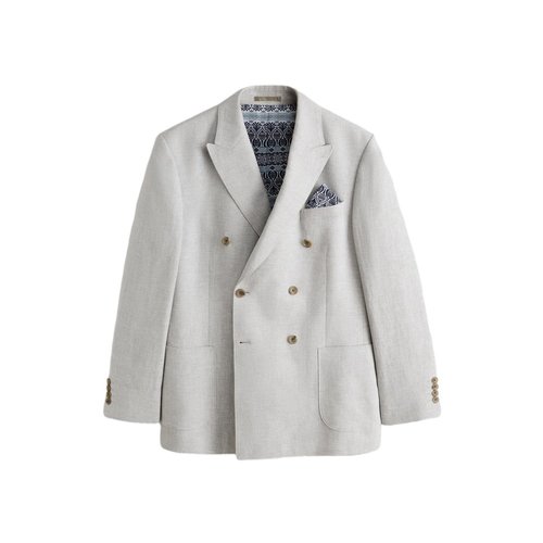Blazer en twill de lin mélangé Femme, Rose | TWINSET Milano