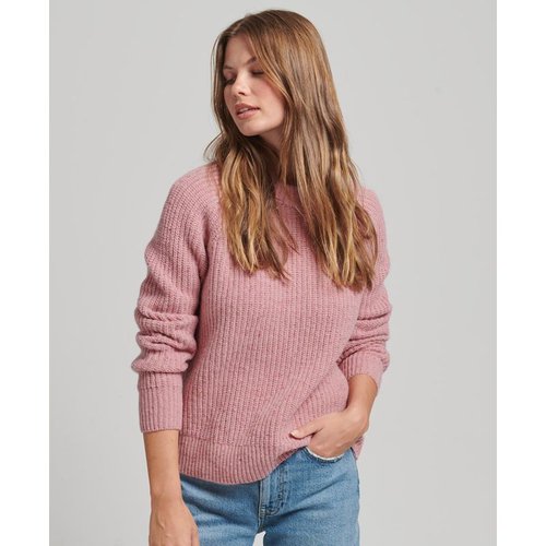 Pull ras du cou cotele en tweed tweed rose Superdry La Redoute