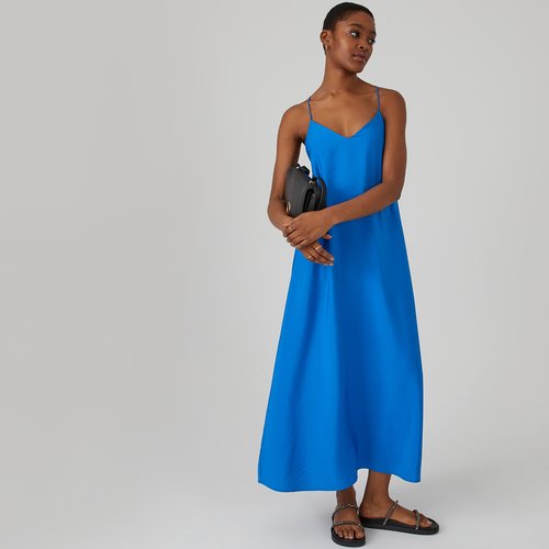 Robe longue a fines bretelles noir La Redoute Collections La Redoute