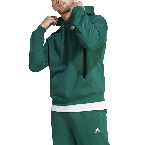 Felpa adidas verde con cappuccio outlet