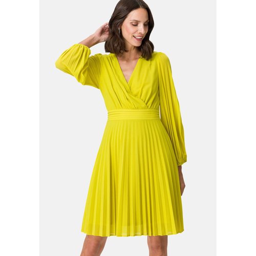 Robe en mousseline de soie avec effet cache c ur apple green Zero La Redoute