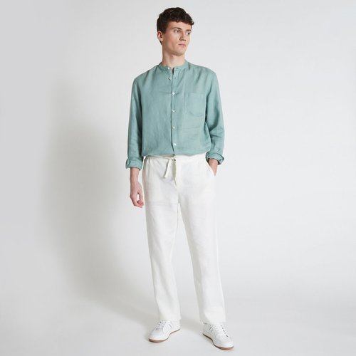 Pantalon large contenant du lin BLEU pour enfant