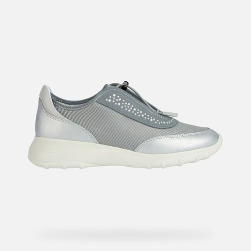 Baskets d alleniee gris clair argent Geox La Redoute