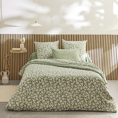 Parure de lit imprimee en lyocell emma vert kaki Origin La Redoute