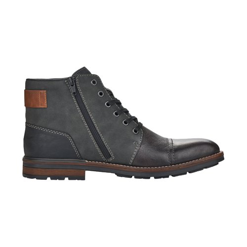 Derby montante cuir turin gris Rieker La Redoute