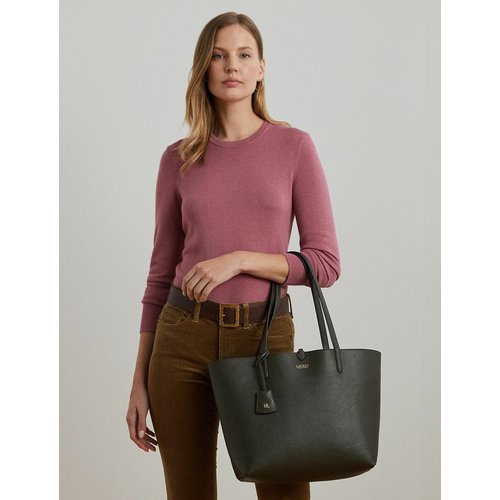 Reversible long handle tote bag dark olive green Lauren Ralph Lauren La Redoute