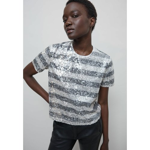 Adidas pailletten shirt hot sale