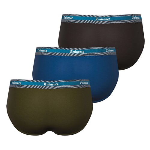 Set van 3 slips zwart kaki blauw Eminence La Redoute
