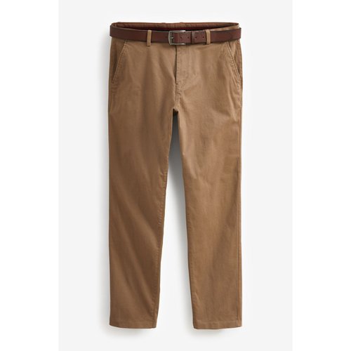 Pantalon chino avec ceinture coupe droite grege Next La Redoute