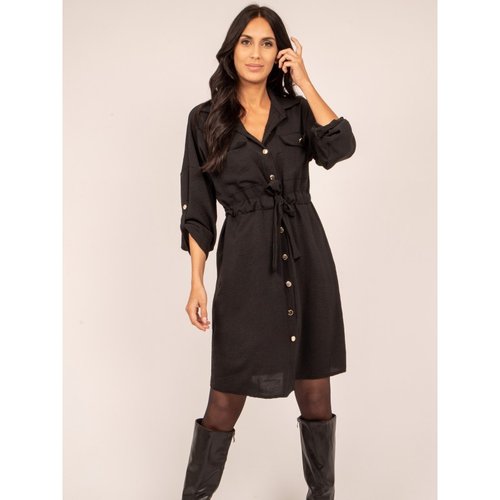 Robe saharienne idite noir Dona Lisa La Redoute