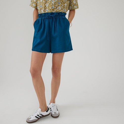 Short de talle alto fruncido azul La Redoute Collections La Redoute