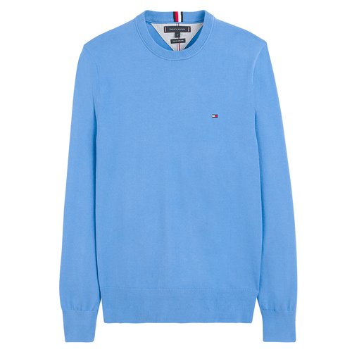Pull col rond logo brode 1985 Tommy Hilfiger La Redoute
