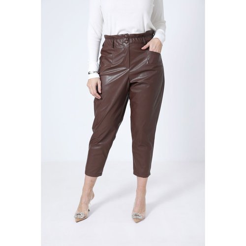 Pantalon taille haute simili cuir cheap