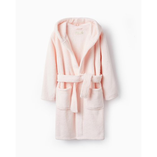 Peignoir en coraline avec capuche pour fille rose clair Zippy La Redoute