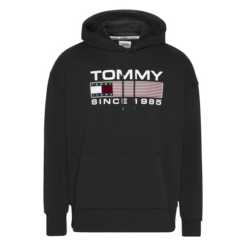 Sweat coton a capuche noir Tommy Jeans La Redoute