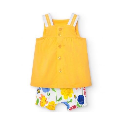 Ensemble Débardeur + Short Greendog Fille - Taille 6, Vert/bleu/rose, Occasion Très Bon état