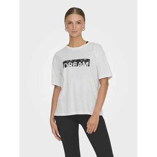 Space life cotton t-shirt with crew neck, oversized fit Only