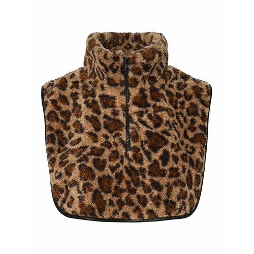 Col amovible en teddy netty léopard Pieces | La Redoute