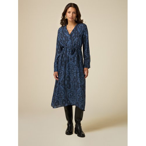 Robe en tissu fluide fantaisie bleu Oltre La Redoute