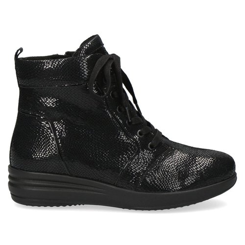 Bottine compensee noir croco laque Caprice La Redoute