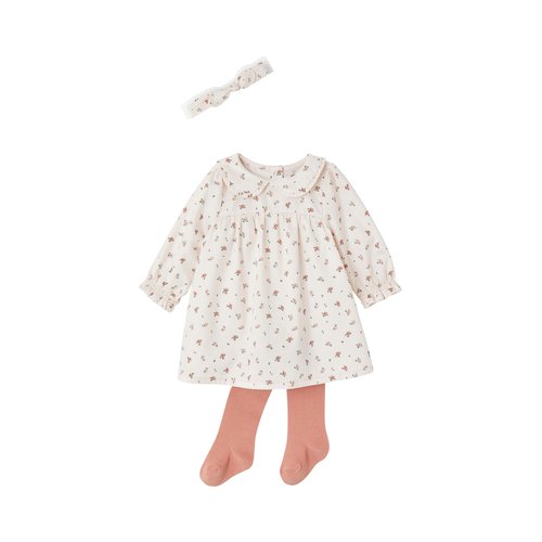 Robe et bandeau naissance atelier ecru Vertbaudet La Redoute