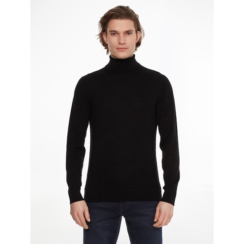 Wool turtleneck jumper sweater black Calvin Klein La Redoute