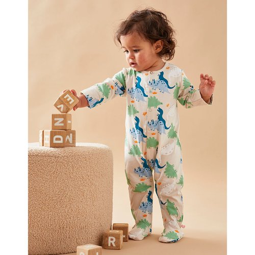 Pyjama 1 piece imprime dino en jersey bleu Noukie s La Redoute