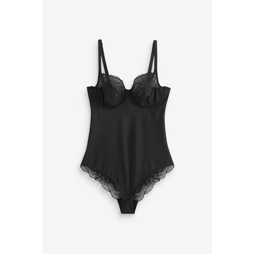 Body gainant en dentelle a bonnets non rembourres noir Next La Redoute