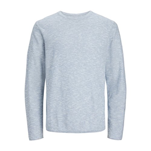 Cotton Linen Jumper with Crew Neck