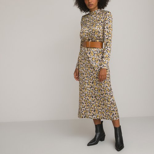 Jurk met rozenprint on sale